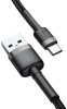 KABEL USB-A / USB-C Baseus Cafule CATKLF-UG1 300cm 2A QC 3.0 CZARNO-SZARY W NYLONOWYM OPLOCIE